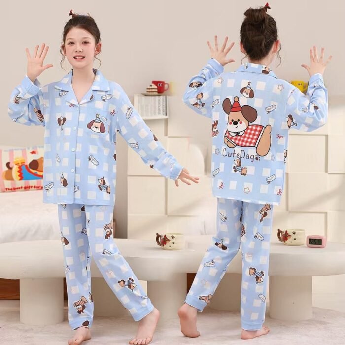 2PC KIDS QUALITY SHIRT  AND TROUSER PYJAMAS SET - Image 3
