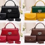 2IN1 LUXURY SIGNATURE QUALITY LEATHER AND CROC SKIN HANDBAG CODE B-003(Ember 2026)