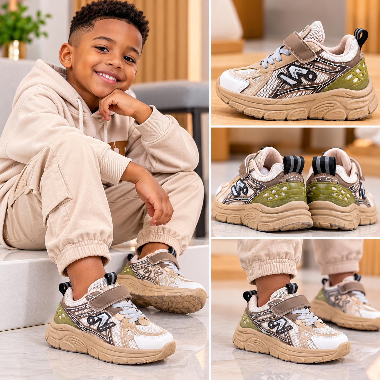 a32c395a-e304-4952-8eb8-d06b5bba8f93 KIDS VELCRO STRAP CHUNKY SNEAKERS DSG 12(Ember 2026) - Image 1