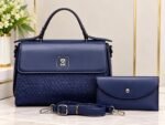 2IN1 CLASSY LUXURY CROC SKIN QUALITY STRUCTURE LEATHER HANDBAG WITH MINI PURSE CODE B-022 - Image 5