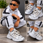 KIDS METALLIC STYLISH CHUNKY SNEAKERS DSG 5(Ember 2026)