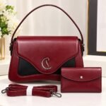 TIMELESS ELEGANCE C LUXE QUALITY STRUCTURE LEATHER HANDBAG WITH MINI PURSE CODE 1917 - Image 7