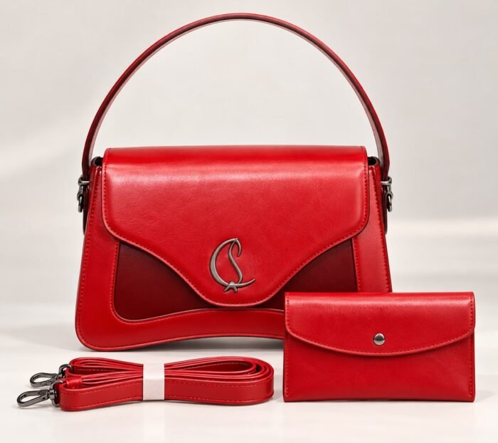TIMELESS ELEGANCE C LUXE QUALITY STRUCTURE LEATHER HANDBAG WITH MINI PURSE CODE 1917 - Image 6