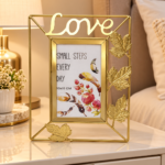 LUXURY GOLD LOVE&LEAF DECORATIVE HOME DECOR DSG 3(Perfect for Living room,Bedroom,office,console n more)Ember 2026
