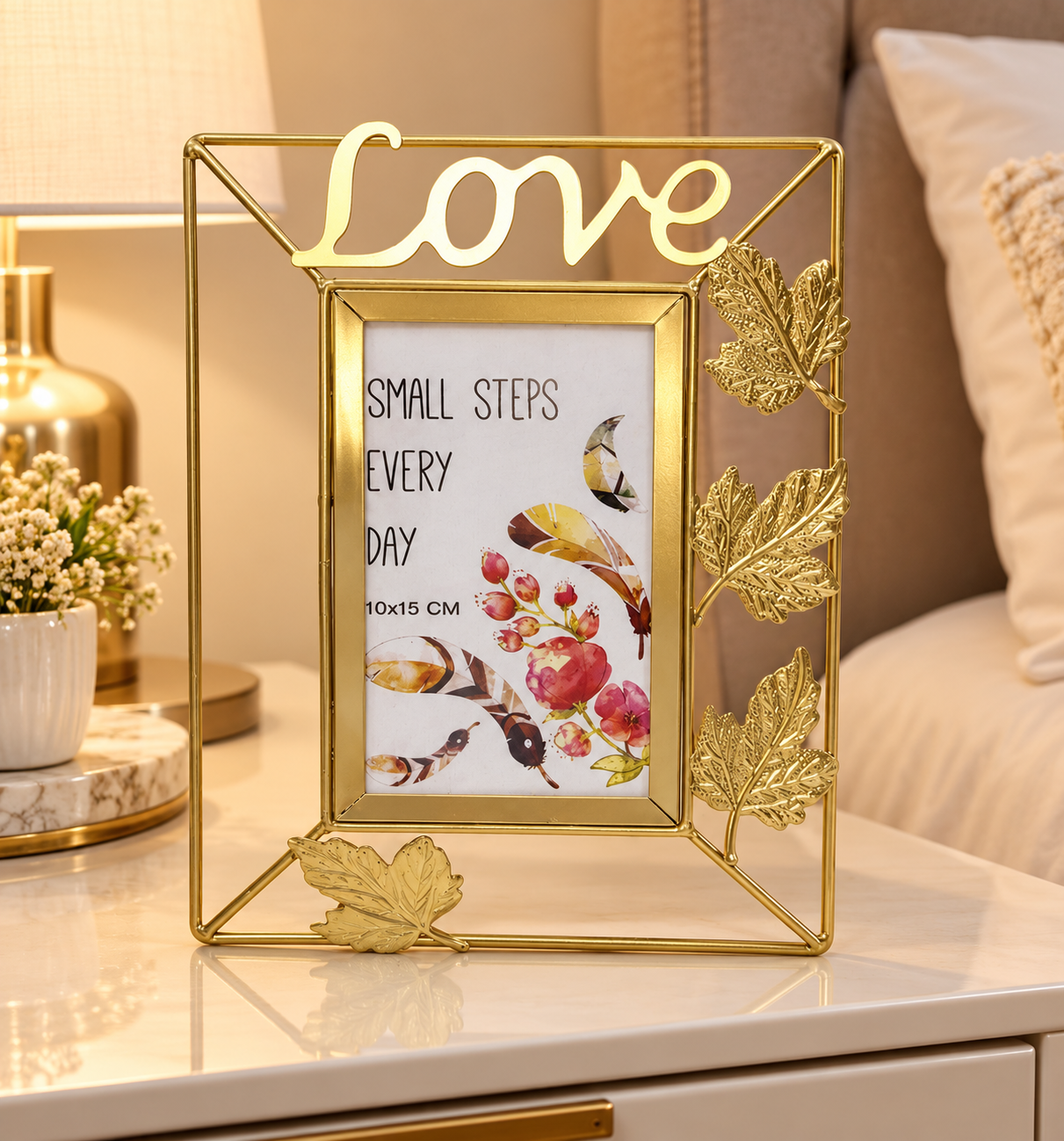 dc6c0564-39d0-48db-ad2c-0fc375c207dc LUXURY GOLD LOVE&LEAF DECORATIVE HOME DECOR DSG 3(Perfect for Living room,Bedroom,office,console n more)Ember 2026 - Image 1