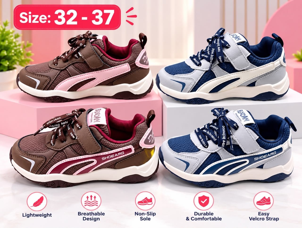e28c1fe7-8336-40ea-97e4-f36fdba05b37-2 KIDS UNISEX FASHION COMFORT SNEAKERS DSG 4(Ember 2026) - Image 1