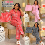 3PC PYJAMAS SET QUALITY SHIRT,SHORT AND TROUSER NIGHT WEAR DSG 3(CODE 335-21)