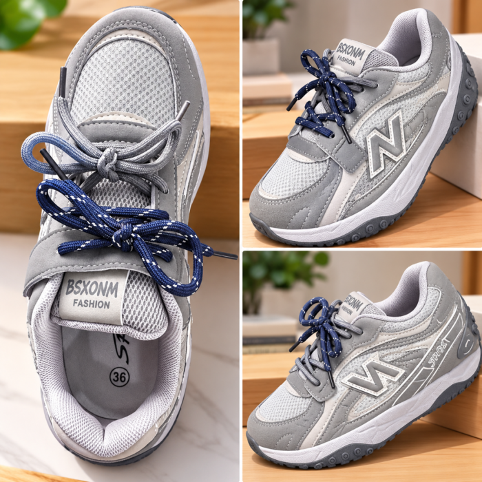 TWO TONE CONTRAST LACE UP PLATFORM SNEAKERS DSG 2 (Ember 2026) - Image 2
