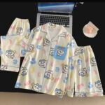 3PC KIDS QUALITY SHIRT SHORT AND TROUSER PYJAMAS SET DSG 9 - Image 5
