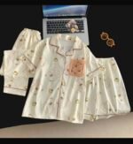 3PC KIDS QUALITY SHIRT SHORT AND TROUSER PYJAMAS SET DSG 9