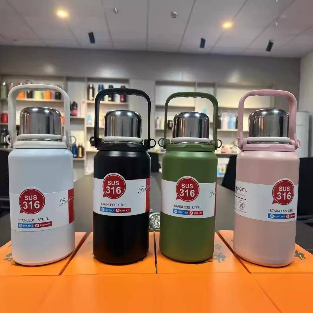 img_0995-3 1000ML 316 QUALITY STAINLESS STEEL VACUUM FLASK(Hot and cold) - Image 1