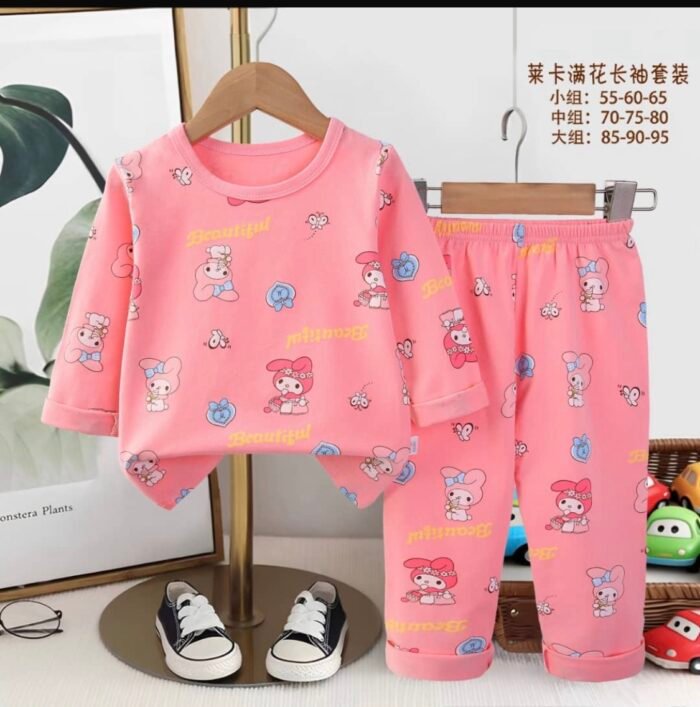 💯 PURE COTTON QUALITY KIDDIES LONG TOP AND TROUSER PYJAMAS 13(Ember 2026) - Image 16
