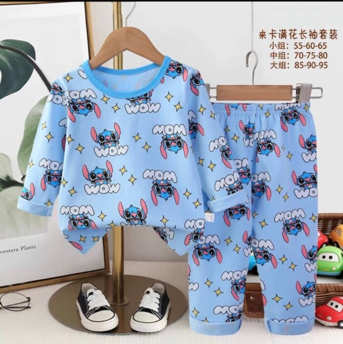 💯 PURE COTTON QUALITY KIDDIES LONG TOP AND TROUSER PYJAMAS 13(Ember 2026) - Image 17