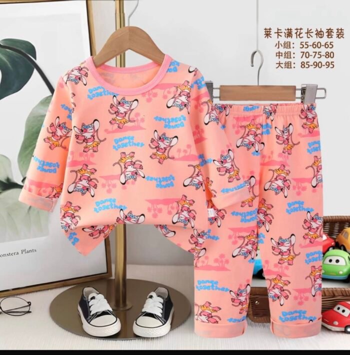 💯 PURE COTTON QUALITY KIDDIES LONG TOP AND TROUSER PYJAMAS 13(Ember 2026) - Image 14
