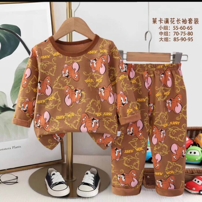 💯 PURE COTTON QUALITY KIDDIES LONG TOP AND TROUSER PYJAMAS 13(Ember 2026) - Image 12