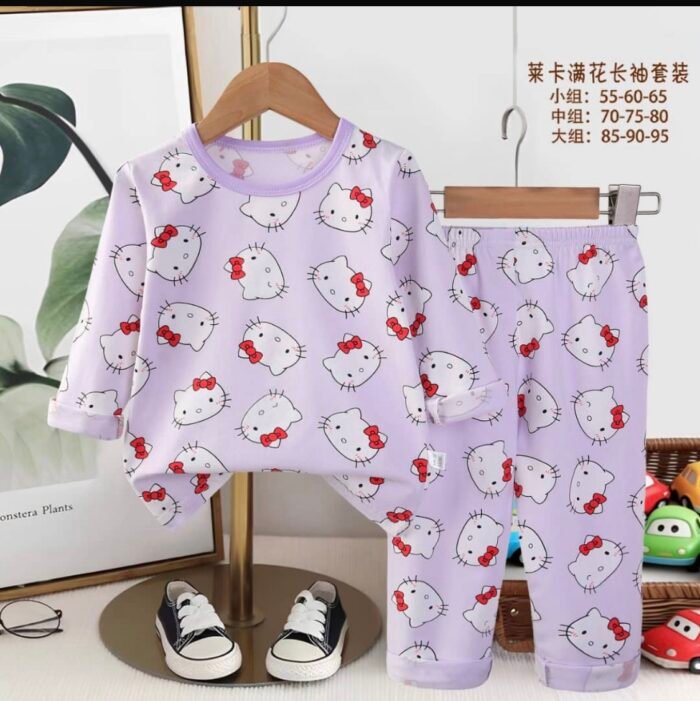 💯 PURE COTTON QUALITY KIDDIES LONG TOP AND TROUSER PYJAMAS 13(Ember 2026) - Image 13