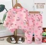 💯 PURE COTTON QUALITY KIDDIES LONG TOP AND TROUSER PYJAMAS 13(Ember 2026) - Image 4
