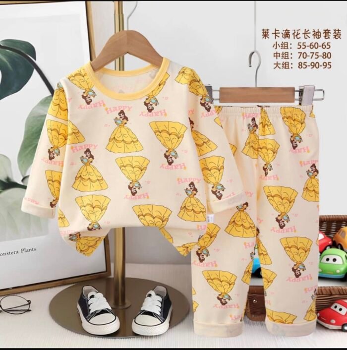 💯 PURE COTTON QUALITY KIDDIES LONG TOP AND TROUSER PYJAMAS 13(Ember 2026) - Image 5