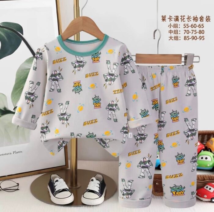 💯 PURE COTTON QUALITY KIDDIES LONG TOP AND TROUSER PYJAMAS 13(Ember 2026) - Image 10