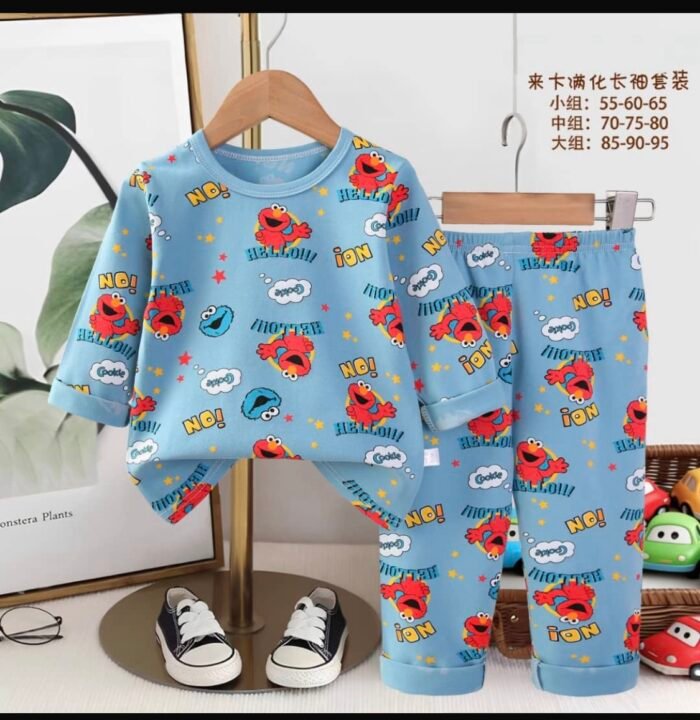 💯 PURE COTTON QUALITY KIDDIES LONG TOP AND TROUSER PYJAMAS 13(Ember 2026) - Image 7