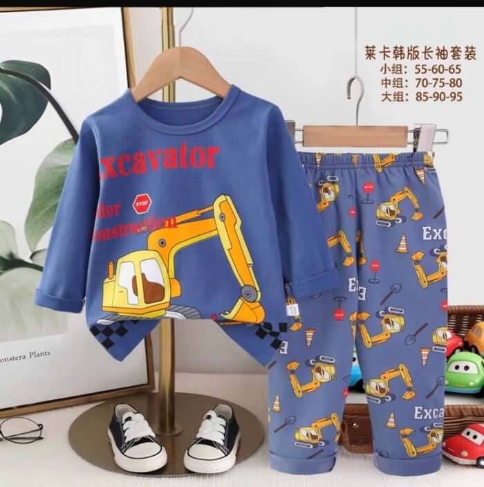 💯 PURE COTTON QUALITY KIDDIES LONG TOP AND TROUSER PYJAMAS 13(Ember 2026) - Image 15