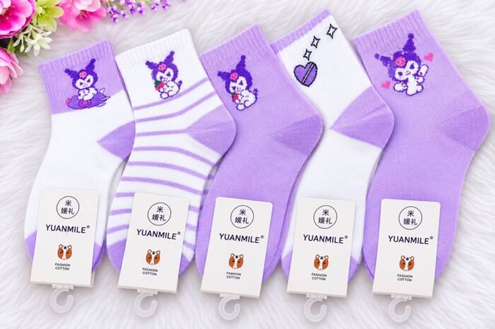 5PAIRS BEAUTIFUL FASHION SOCKS AGE 6-8(Ember 2026)RANDOM SELECTION - Image 3