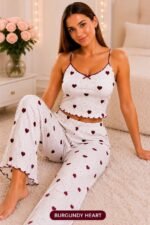 QUALITY 3PC CAMISOLE,SHORT AND TROUSER NIGHT WEAR/LOUNGE WEAR DESIGN 9(SPANDEX MATERIAL)CODE 48 - Image 2