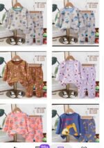 💯 PURE COTTON QUALITY KIDDIES LONG TOP AND TROUSER PYJAMAS 13(Ember 2026) - Image 3